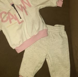 Infant girls Calvin klein pants set